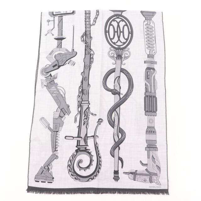 未使用品☆エルメス レクタングル カツォウナ カシミヤ シルク グリ・シネ・クレール/グリ・モワイヤン/アントラシト 定価178200円