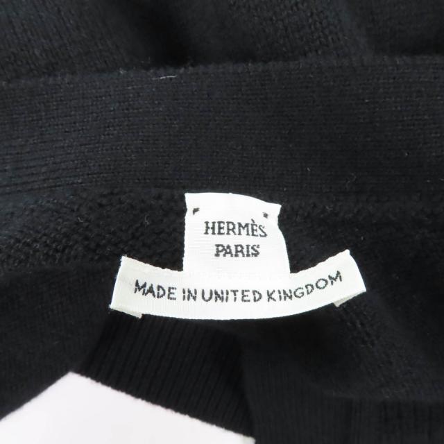極美品☆HERMES エルメス 23AW 3H2706D1 カシミヤ100％ セリエボタン付