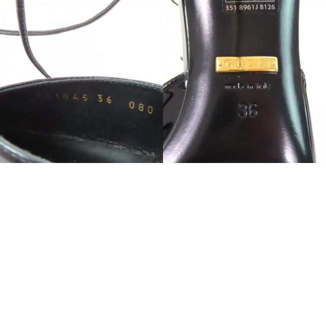 未使用品☆GUCCI グッチ 721045 ポインテッドトゥ パテントレザー