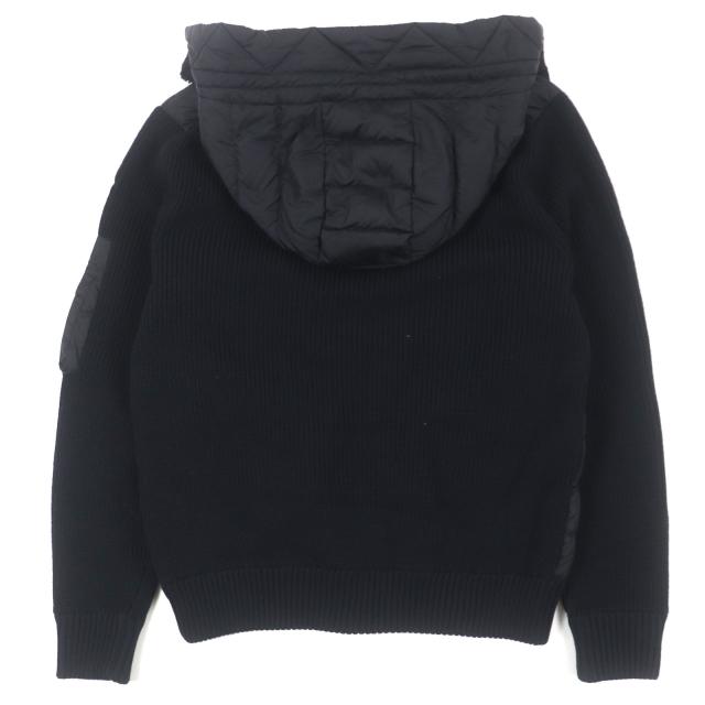 【人気モデル】【極美品】MONCLER モンクレールダウンニット切り替え素材黒L 人気モデル】【極美品】MONCLER モンクレールダウンニット