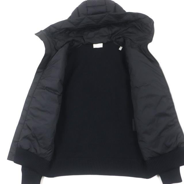 美品】MONCLER モンクレール ダウン×ニット切替 ジャケット ブラック