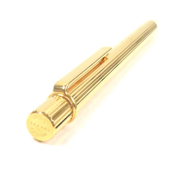 極美品□Cartier カルティエ マスト ドゥ カルティエ ツイスト式 ストライプ ボールペン ゴールド ケース付き フランス製 筆記確認済み_3