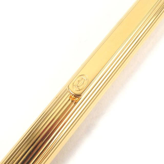 極美品□Cartier カルティエ マスト ドゥ カルティエ ツイスト式 ストライプ ボールペン ゴールド ケース付き フランス製 筆記確認済み_6