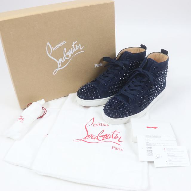 未使用品□クリスチャンルブタン 3101212 LOUIS FLAT スパイクスタッズ