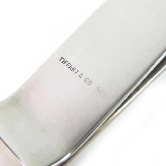 良品△TIFFANY&Co. ティファニー SV925 ロゴ刻印入り ビルクリップ 札ばさみ マネークリップ シルバー 重量19.53g　メンズ_3