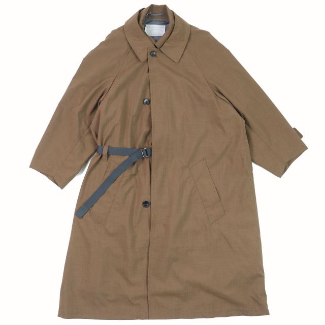 未使用品△kolor カラー 2021年製 21SCM-C11105S レイヤードデザイン ロング ステンカラーコート ブラウン 2 日本製 正規品　メンズ