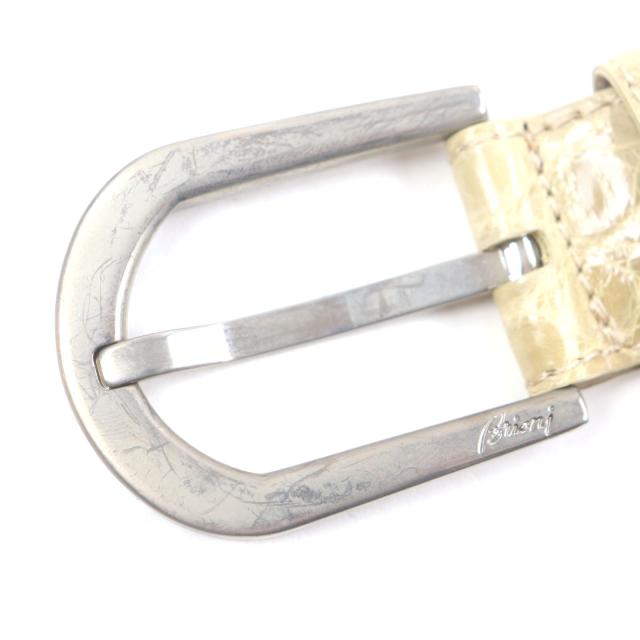 極美品▽Brioni ブリオーニ B2102/F1160 ロゴ刻印入りバックル