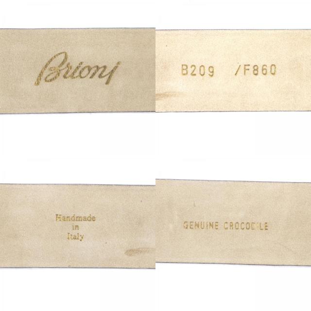 極美品▽Brioni ブリオーニ B209/F860 ロゴ刻印入りバックル