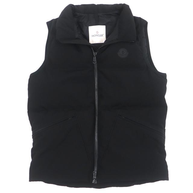 MONCLER ブラック ジップアップベスト MONCLER ボルムス ジップアップ