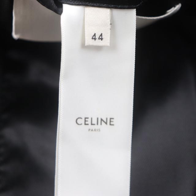 極美品▼CELINE セリーヌ 2M025863C ウール90% ロゴ入りボタン シングル チェスターコート ブラック 44 イタリア製 正規品 メンズ_6
