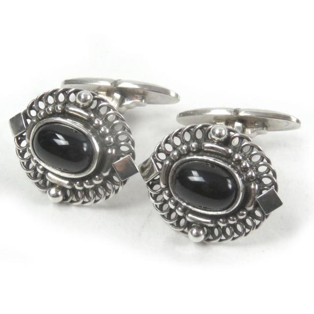 美品□Georg Jensen ジョージジェンセン 19B SV925 オニキス