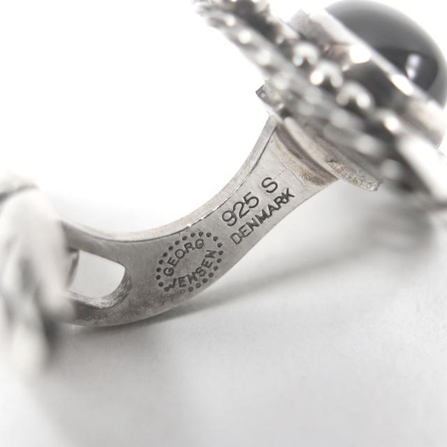   19B オニキス シルバー　カフス　925S 美品□Georg Jensen ジョージジェンセン 19B SV925 オニキス カフス