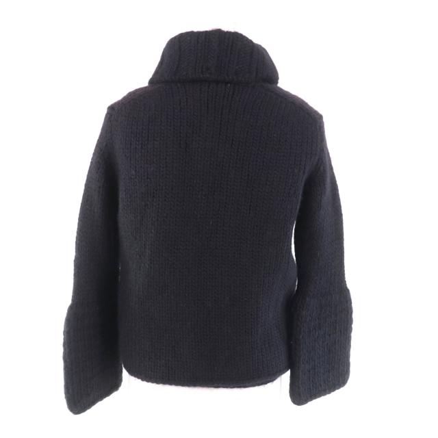 美品★GUCCI グッチ 104561 Vネックカーディガン＋ノースリニット 2点set 厚手 ニット アンサンブル ブラック S イタリア製 正規品_2