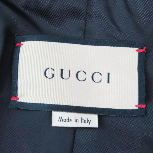 極美品☆GUCCI グッチ 643287 ウール デザインボタン ダブルブレスト ツイード ジャケット ブラック 40 イタリア製 正規品 レディース_7