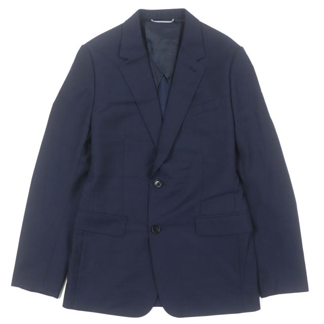 未使用品▼DIOR ディオール オム 933C702A5469 ロゴ入りボタン シングルジャケット テーラード ネイビー 44 イタリア製 正規品 メンズ