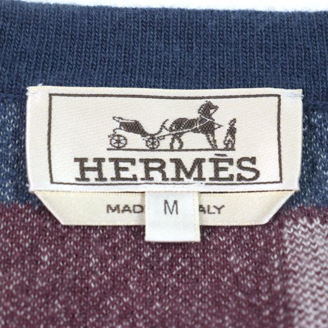 極美品○HERMES エルメス カシミヤ100% クルーネック セーター ニット
