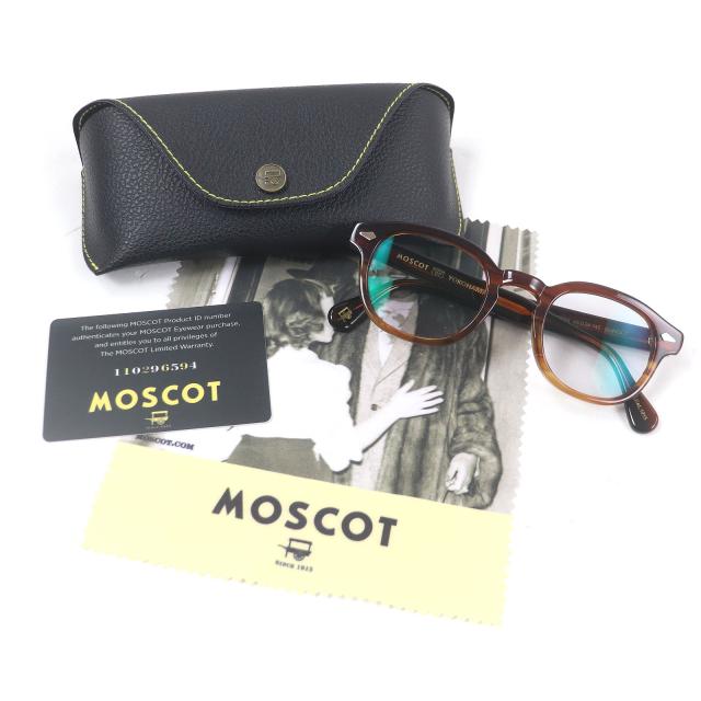 極美品□MOSCOT モスコット LEMTOSH レムトッシュ 横浜店二周年記念 メガネ 眼鏡 アイウェア SUNSET 46□24-145 ケース付き メンズ_1