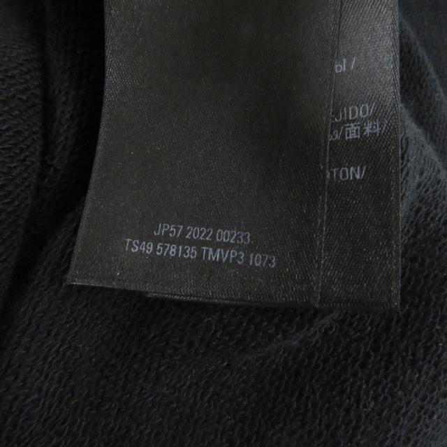 美品□BALENCIAGA バレンシアガ 22AW 578135 コットン100％ BBロゴ ラインストーン プルオーバー パーカー ブラック XS 正規品 メンズ