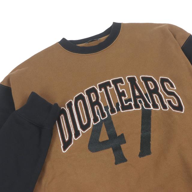 美品□DIOR DENIM TEARS ディオール オム デニム ティアーズ 393J679A0807 オーバーサイズ スウェット ブラウン S イタリア製 正規品_1