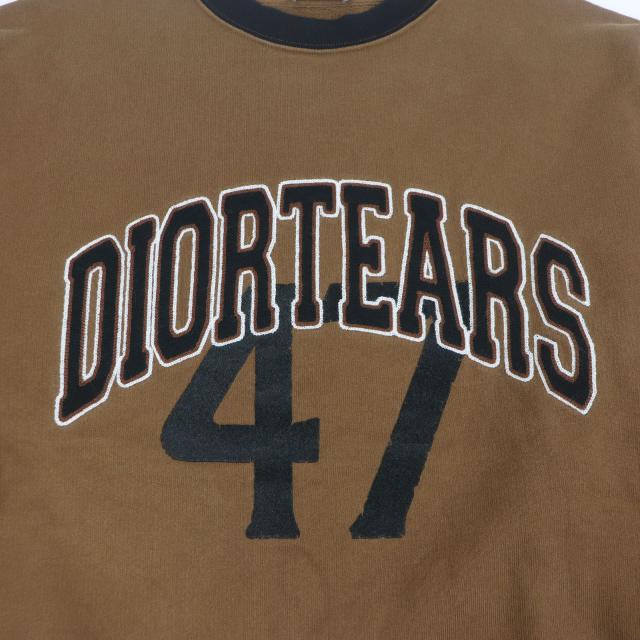美品□DIOR DENIM TEARS ディオール オム デニム ティアーズ 393J679A0807 オーバーサイズ スウェット ブラウン S イタリア製 正規品_3