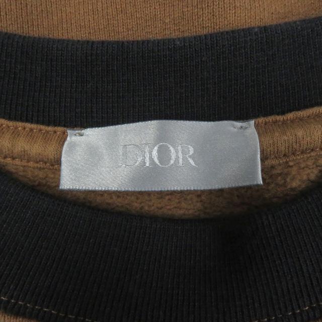 美品□DIOR DENIM TEARS ディオール オム デニム ティアーズ 393J679A0807 オーバーサイズ スウェット ブラウン S イタリア製 正規品_4