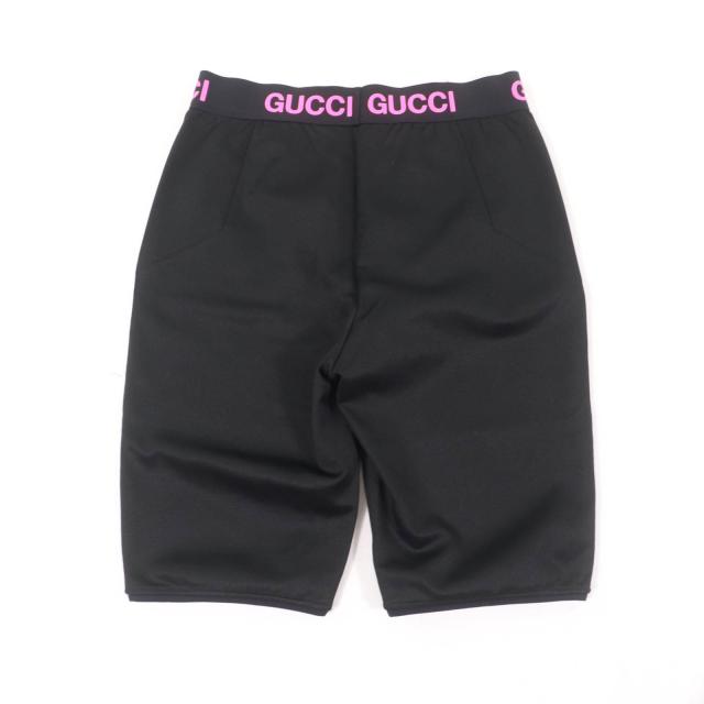 未使用品★GUCCI グッチ 22SS 688421 ロゴデザイン バイカーショーツ レギンスハーフパンツ ブラック S イタリア製 正規品 レディース_1
