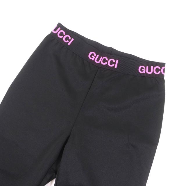 未使用品★GUCCI グッチ 22SS 688421 ロゴデザイン バイカーショーツ レギンスハーフパンツ ブラック S イタリア製 正規品 レディース_2