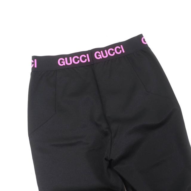 未使用品★GUCCI グッチ 22SS 688421 ロゴデザイン バイカーショーツ レギンスハーフパンツ ブラック S イタリア製 正規品 レディース_3