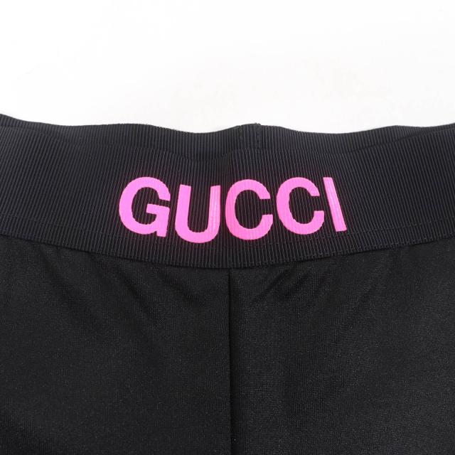 未使用品★GUCCI グッチ 22SS 688421 ロゴデザイン バイカーショーツ レギンスハーフパンツ ブラック S イタリア製 正規品 レディース_5