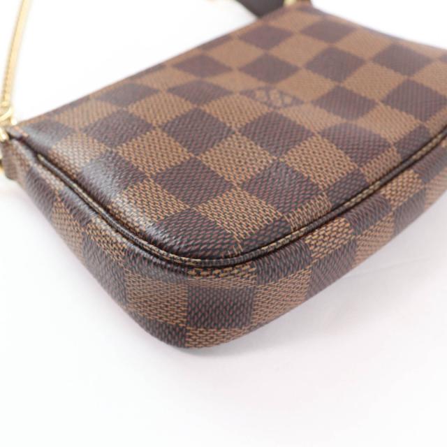 極美品☆LOUIS VUITTON ルイヴィトン N58009 ミニ・ポシェット・アクセソワール ダミエ・エベヌ ブラウン フランス製 レディース_4