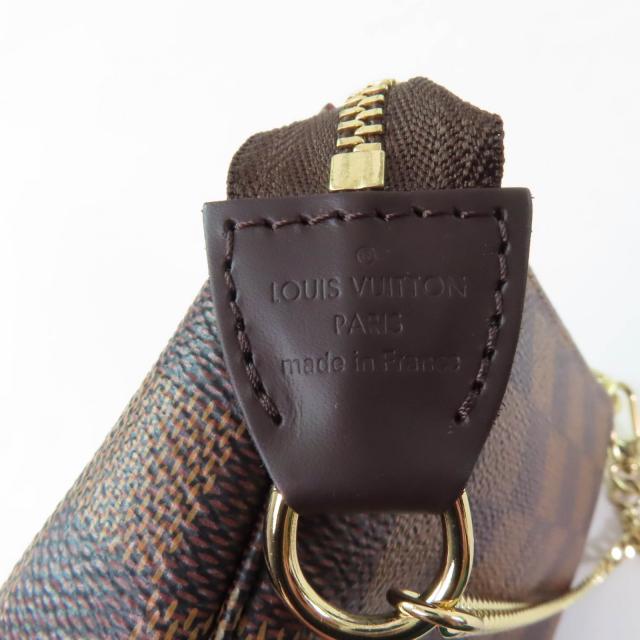 極美品☆LOUIS VUITTON ルイヴィトン N58009 ミニ・ポシェット・アクセソワール ダミエ・エベヌ ブラウン フランス製 レディース_7