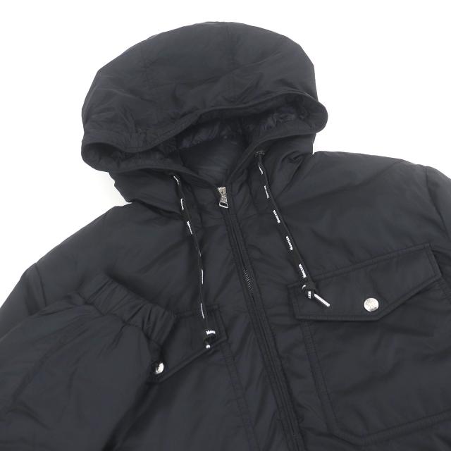 美品□MONCLER モンクレール 19-20AW MENUE GIUBBOTTO デカロゴワッペン ダウンジャケット ブラック 2 ハンガー付き 正規品 メンズ_1