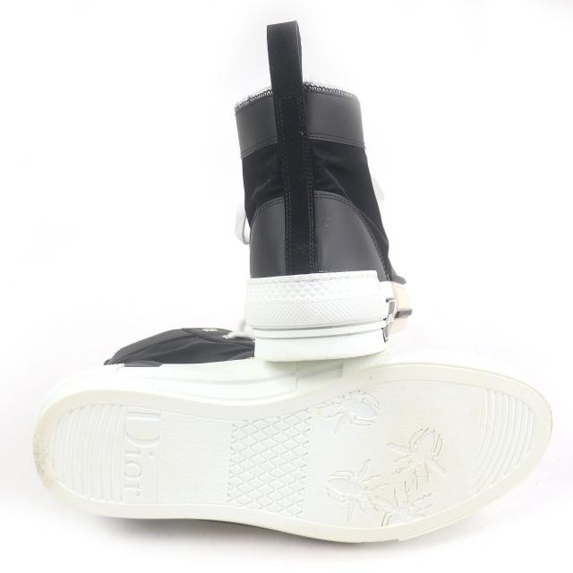 美品□DIOR ディオール オム B23 ロゴ入り ハイトップ ハイカットスニーカー ブラック 41.5 保存袋付き イタリア製 正規品 メンズ_4
