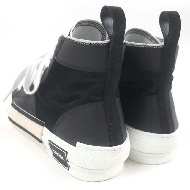 美品□DIOR ディオール オム B23 ロゴ入り ハイトップ ハイカットスニーカー ブラック 41.5 保存袋付き イタリア製 正規品 メンズ_5