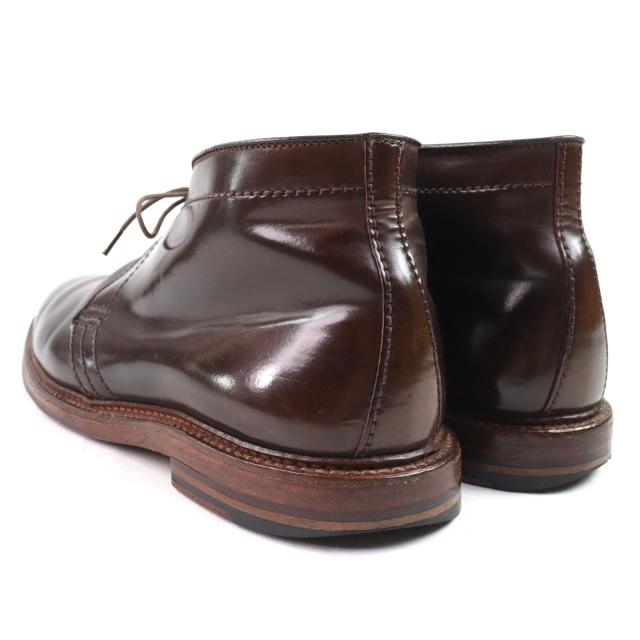 美品○ALDEN オールデン 13132 シガーコードバン 希少 2アイレット バリーラスト チャッカブーツ ブラウン 11 USA製 メンズ_4