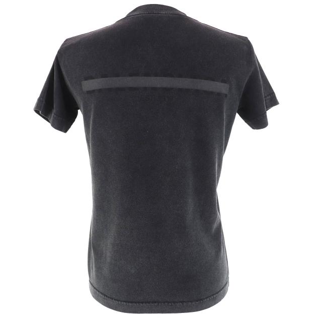 極美品△BALENCIAGA バレンシアガ 2022年製 612964 コットン100％ USED加工 クルーネック 半袖Ｔシャツ ブラック系 XS 正規品 レディース_2