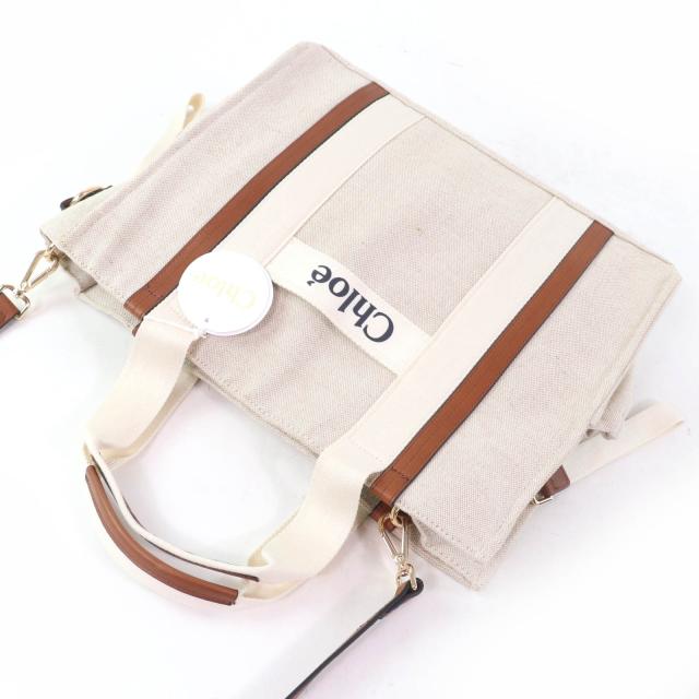 未使用品☆Chloe クロエ C90406 コットンキャンバス Baby Chaging Bag マザーズバッグ 2WAY ショルダー トートバッグ ベージュ_5