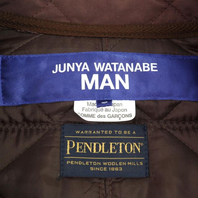極美品○JUNYA WATANABE MAN PENDLETO 22AW WJ-J019 Wネーム ネイティブパターン バーシティジャケット スタジャン S 正規品 メンズ_7