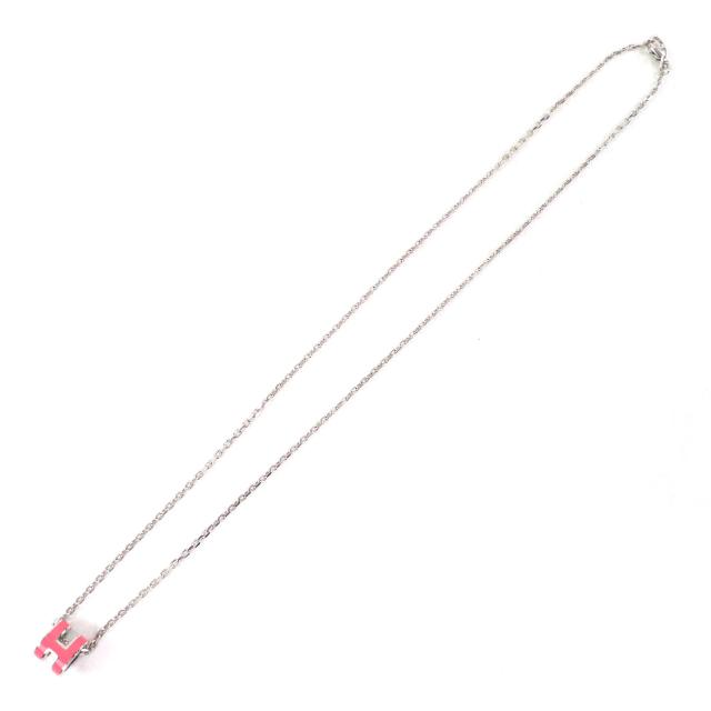 極美品△HERMES エルメス Mini Pop H pendant ミニポップ H ペンダント ネックレス ピンク シルバー 箱・保存袋付 フランス製 レディース_2