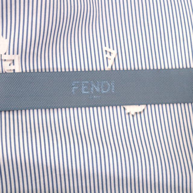 美品☆フェンディ 2023年製 FQ7486 コットン100％ ロゴリボン サイド  