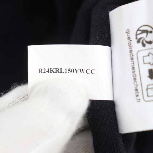 美品○BERLUTI ベルルッティ R24KRL150YWCC シルク35% カリグラフィ クルーネック セーター ニット ネイビー系 M 伊製 正規品 メンズ