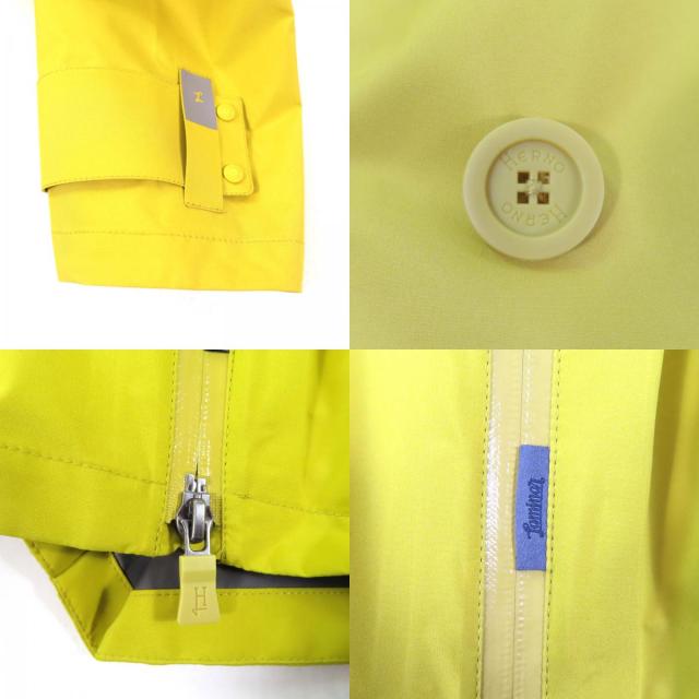 未使用品★Herno ヘルノ 2021年製 GA007DL ラミナー GORE-TEX ナイロンジャケット イエロー 42 伊製 正規品 レディース_6