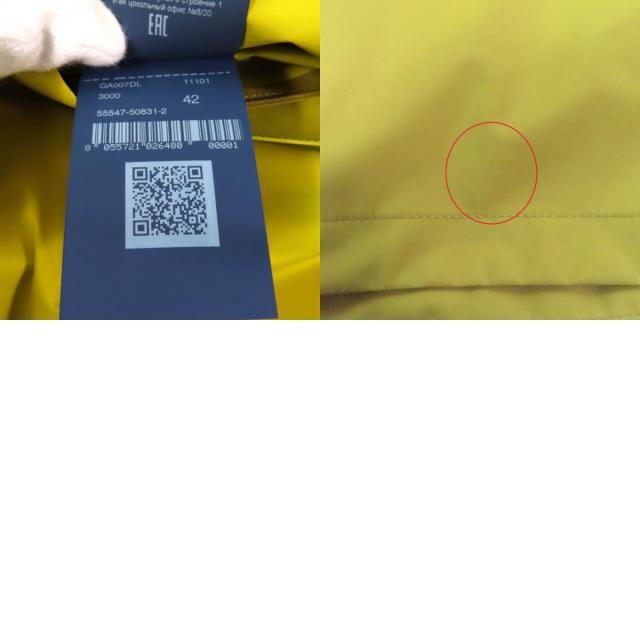 未使用品★Herno ヘルノ 2021年製 GA007DL ラミナー GORE-TEX ナイロンジャケット イエロー 42 伊製 正規品 レディース_9