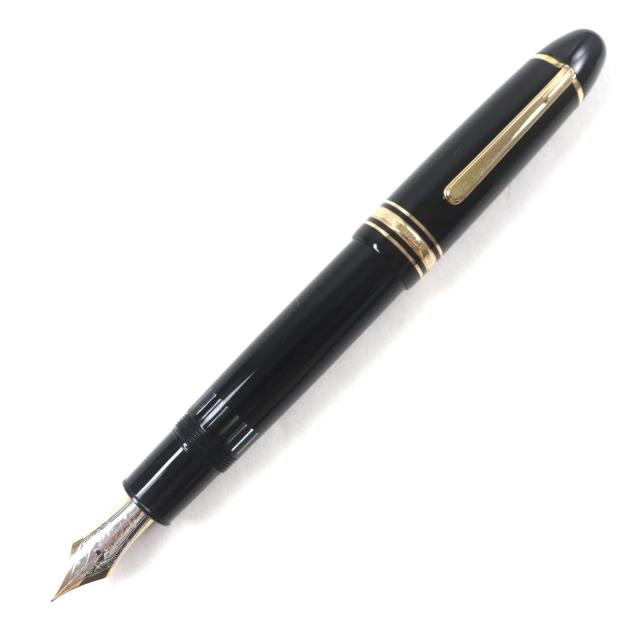 良品▼MONTBLANC モンブラン マイスターシュテュック149 14K EFニブ ホワイトスター 万年筆 ブラック ゴールド メンズ