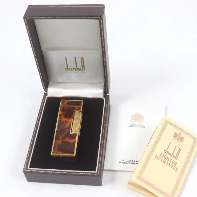 外装美品□Dunhill ダンヒル ラッカー マーブル柄 スクエア型 喫煙具  