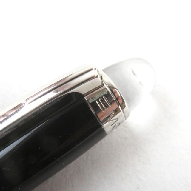 良品○MONTBLANC モンブラン スターウォーカー メタル ロゴ刻印 ホワイトスター キャップ式 ファインライナー ブラック系 筆記確認済み_8