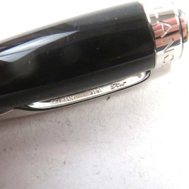 良品○MONTBLANC モンブラン スターウォーカー メタル ロゴ刻印 ホワイトスター キャップ式 ファインライナー ブラック系 筆記確認済み_9