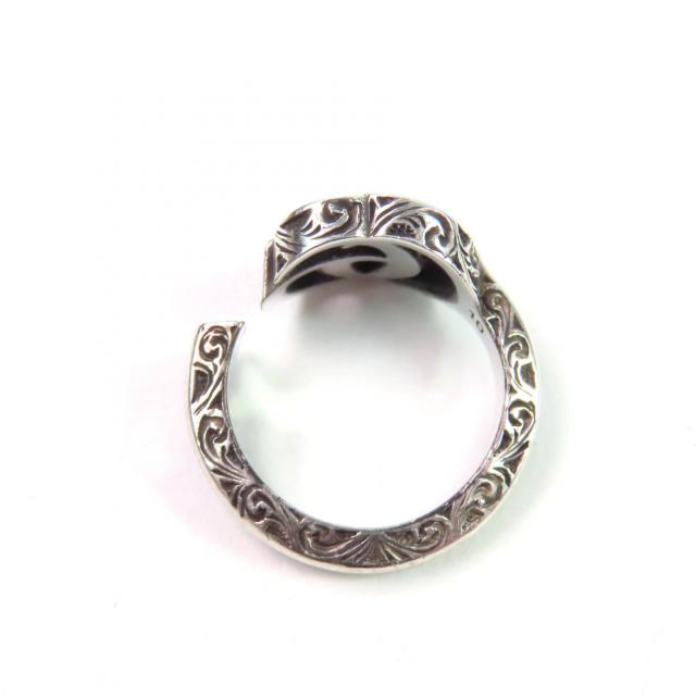 美品★GUCCI グッチ 627760 ダブルG キーモチーフ リング アラベスク 指輪 AG925 シルバー 10 イタリア製 重量5.19g レディース_4