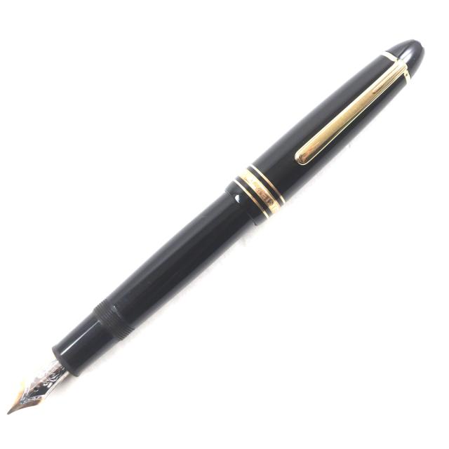 良品▼MONTBLANC モンブラン マイスターシュテュック #147 トラベラー 14K Mニブ ホワイトスター カートリッジ 万年筆 ブラック ゴールド