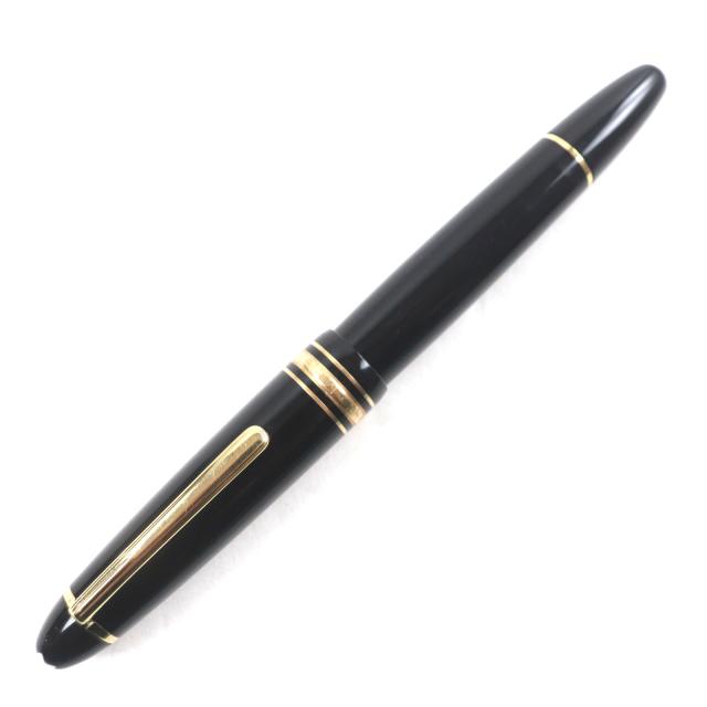 良品▼MONTBLANC モンブラン マイスターシュテュック #147 トラベラー 14K Mニブ ホワイトスター カートリッジ 万年筆 ブラック ゴールド_1